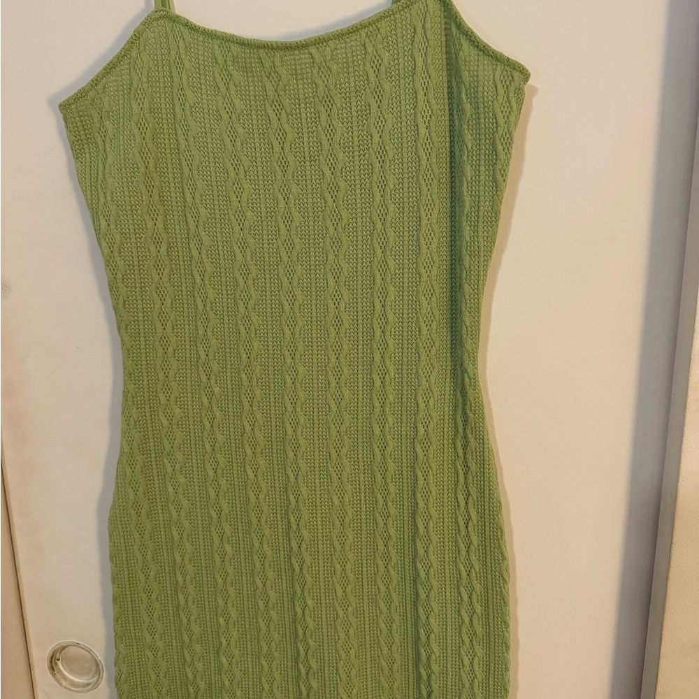 La Hearts Green Mini Dress